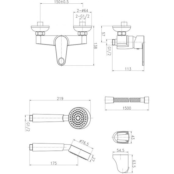 Смеситель для душа Cersanit Cari А63029 - фото 11