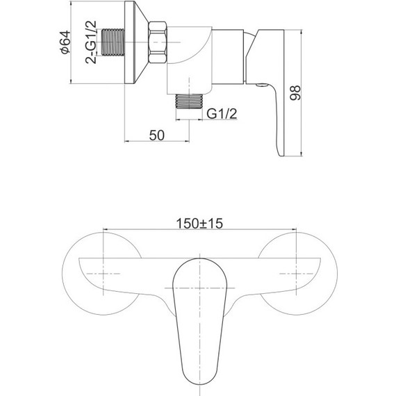 Смеситель для душа Cersanit Cersania 63032 - фото 10
