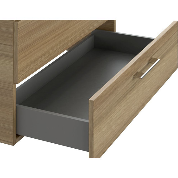 Тумба подвесная с раковиной Cersanit Lara 80 см A63416, орех - фото 5