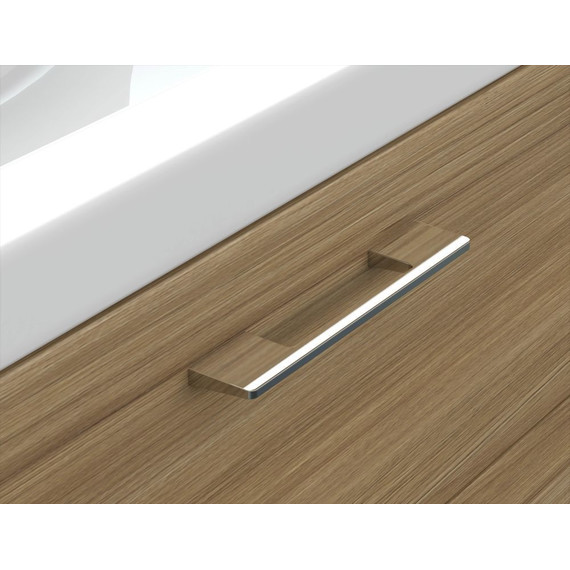 Тумба подвесная с раковиной Cersanit Lara 80 см A63416, орех - фото 4