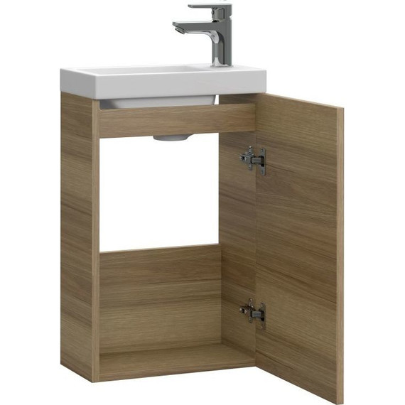 Тумба подвесная с раковиной Cersanit Lara 40 см A63420, орех - фото 4