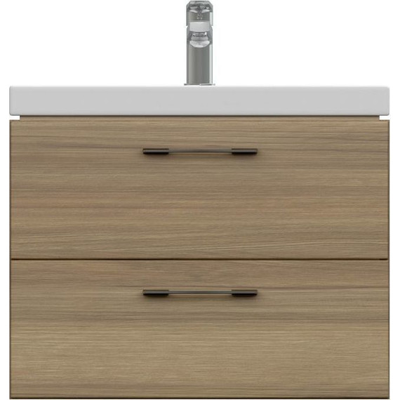 Тумба подвесная с раковиной Cersanit Lara 50 см A63413, орех - фото 3