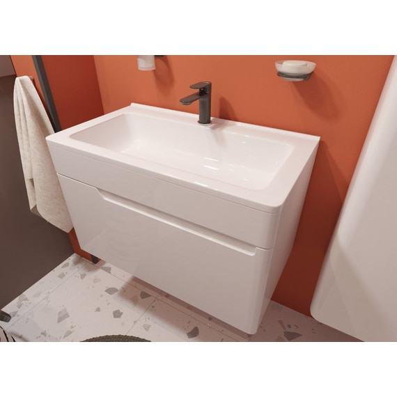 Тумба подвесная с раковиной Эстет Kare Luxe 70 см (1 ящик) ФР-00007080 - фото 4