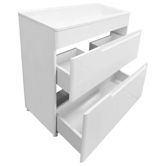 Тумба напольная с раковиной Эстет Kare Luxe 60 см (2 ящика) ФР-00007072 - фото, картинка 2 Тумба напольная с раковиной Эстет Kare Luxe 60 см (2 ящика) ФР-00007072 - фото 2