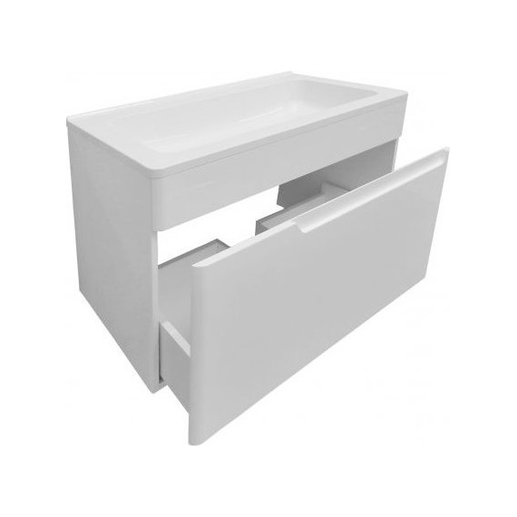 Тумба подвесная с раковиной Эстет Kare Luxe 60 см (1 ящик) ФР-00007077 - фото 3