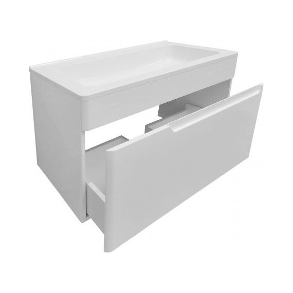 Тумба подвесная с раковиной Эстет Kare Luxe 70 см (1 ящик) ФР-00007080 - фото 3