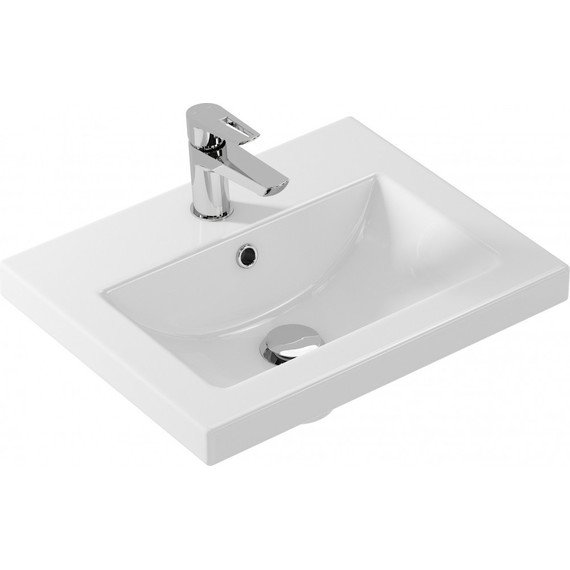 Тумба подвесная с раковиной Cersanit Lara 50 см A63413, орех - фото 6