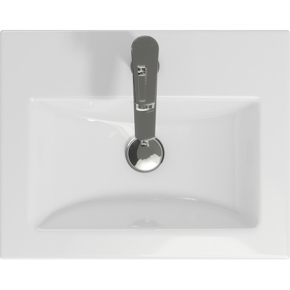 Тумба подвесная с раковиной Cersanit Lara 50 см A63413, орех - фото 8