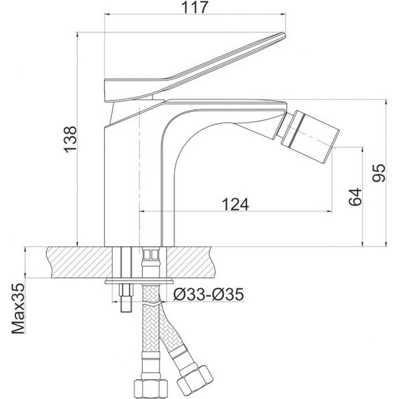 Смеситель для биде Cersanit Odra 63053 - фото 11