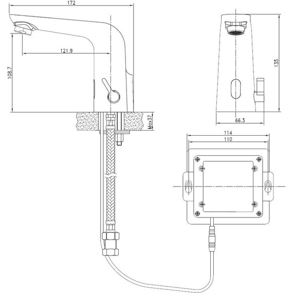 Смеситель для раковины электронный Cersanit Sense А63106 - фото, картинка 8 Смеситель для раковины электронный Cersanit Sense А63106 - фото 8