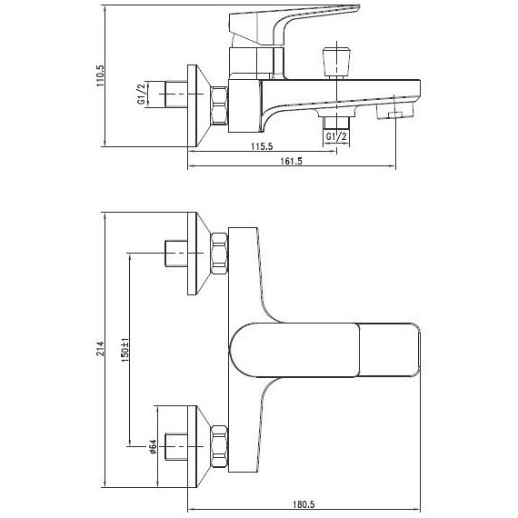 Смеситель для ванны Cersanit Vero А63061 - фото 9