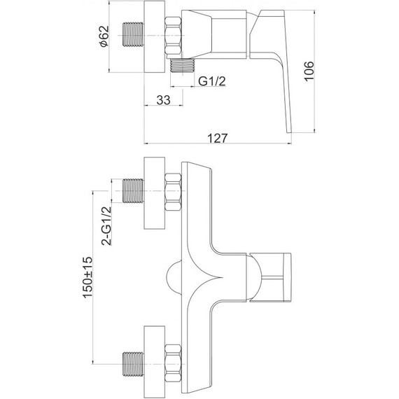 Смеситель для душа Cersanit Wisla 63057 - фото 12