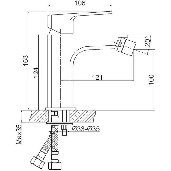 Смеситель для биде Cersanit Wisla 63058 - фото 11
