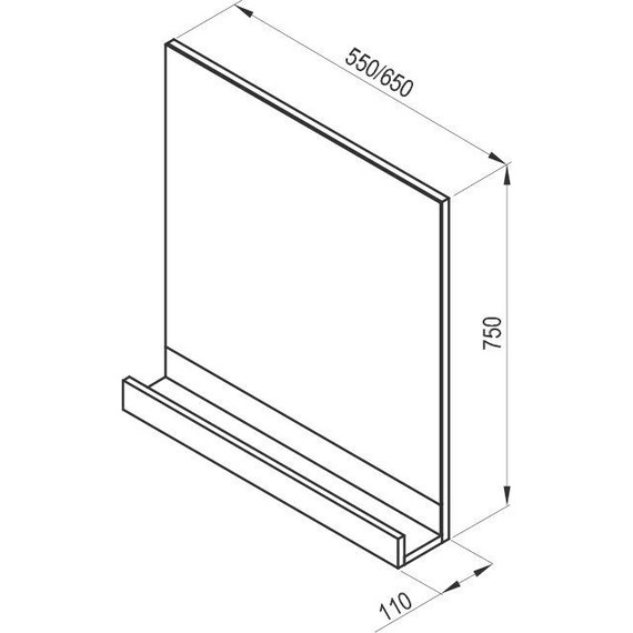 Зеркало Ravak 10° 55 см X000000848, белый - фото 4