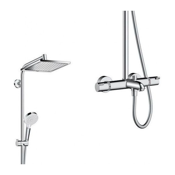 Душевая стойка Hansgrohe Crometta E 240 1jet Showerpipe 27298000 - фото, картинка 2 Душевая стойка Hansgrohe Crometta E 240 1jet Showerpipe 27298000 - фото 2