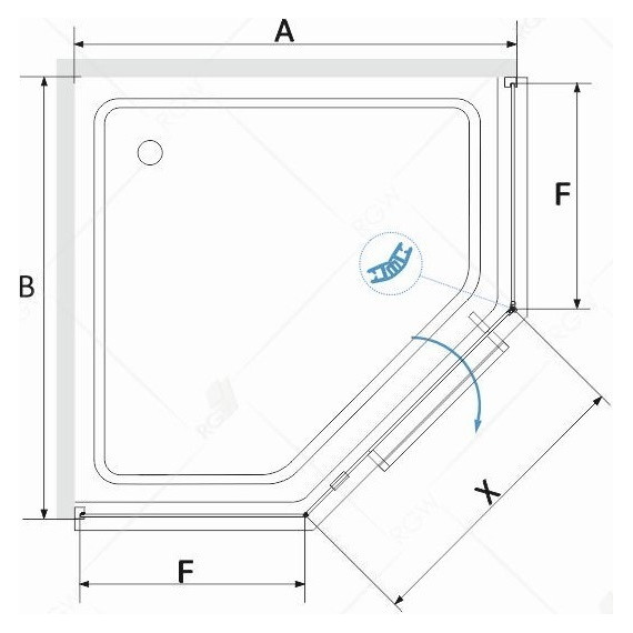 Душевое ограждение RGW HO-084G 100х100 см 350608400-16 (стекло 8 мм), золото/прозрачное - фото 3