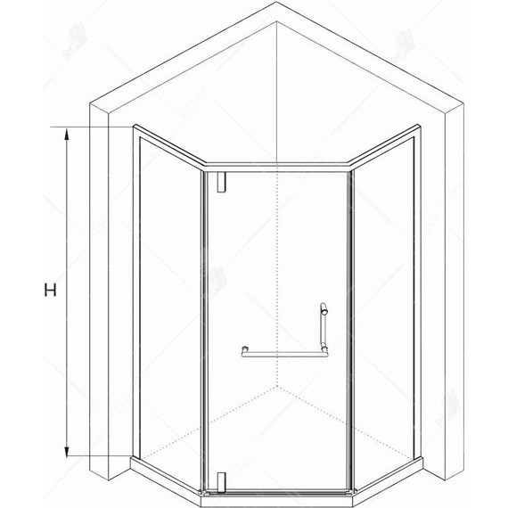 Душевое ограждение RGW HO-084G 90х90 см 350608499-16 (стекло 8 мм), золото/прозрачное - фото 4