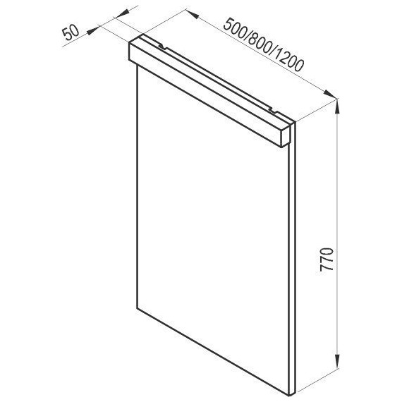 Зеркало Ravak Natural 50 см X000001056, белый - фото 6