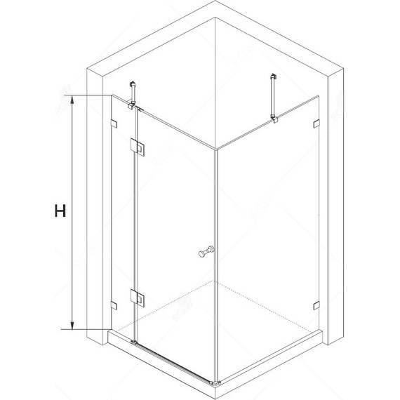 Душевое ограждение RGW HO-044 100x120 см 350604402-11 (стекло 8 мм), хром/прозрачное - фото 4