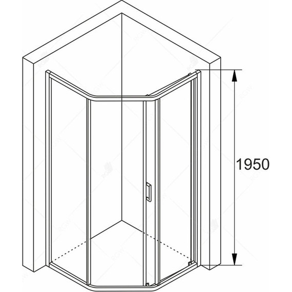Душевое ограждение RGW PA-86 100x100 см 38088600-11, хром/прозрачное - фото 3