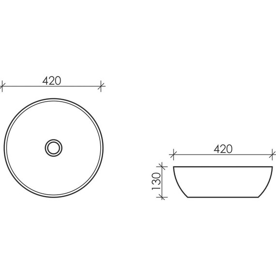 Раковина-чаша Ceramicanova Element 42 см CN5024 - фото, картинка 2 Раковина-чаша Ceramicanova Element 42 см CN5024 - фото 2