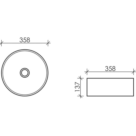 Раковина-чаша Ceramicanova Element 35 см CN6032MB, черный матовый - фото, картинка 2 Раковина-чаша Ceramicanova Element 35 см CN6032MB, черный матовый - фото 2