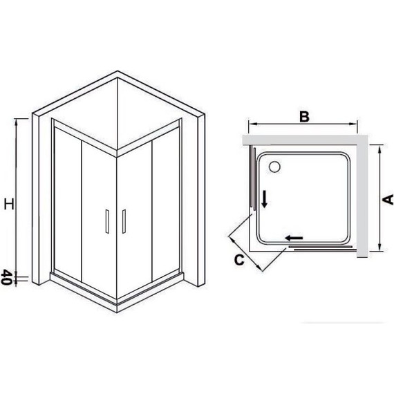 Душевое ограждение RGW HO-311 130х130 см 030631133-11 (стекло 8 мм), хром/прозрачное - фото 3