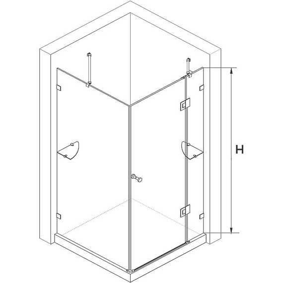 Душевое ограждение RGW HO-44 100х90 см 01064490-11 (стекло 8 мм), хром/прозрачное - фото 4