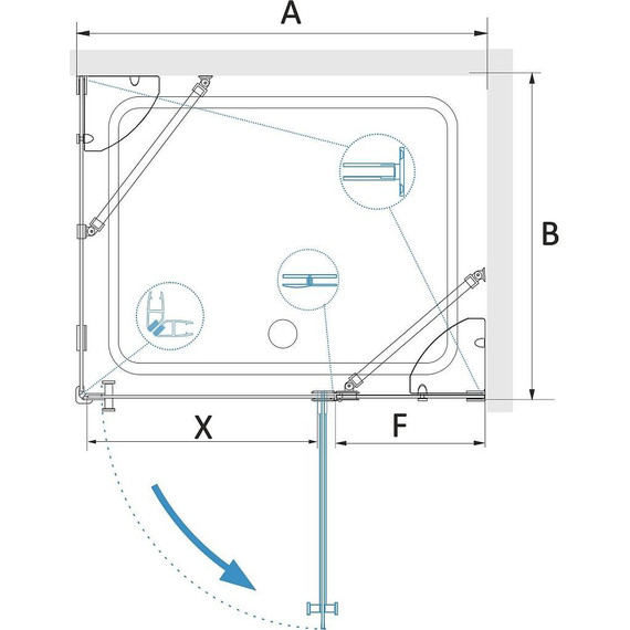 Душевое ограждение RGW HO-44 100х90 см 01064490-11 (стекло 8 мм), хром/прозрачное - фото 5