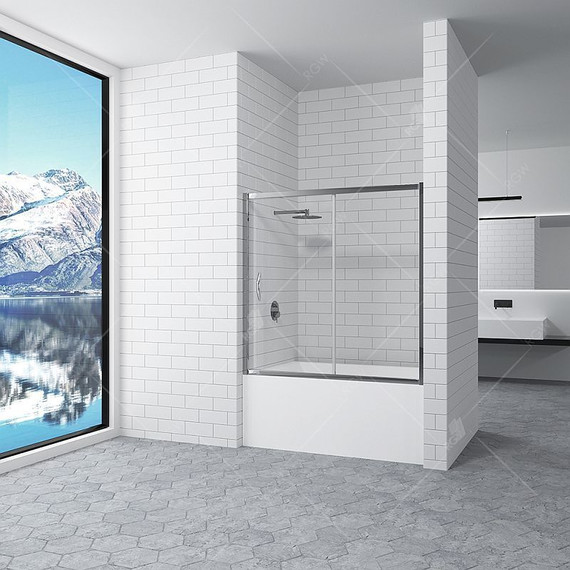 Шторка для ванны RGW SC-043 150 см 351104315-11, хром/прозрачное - фото 2