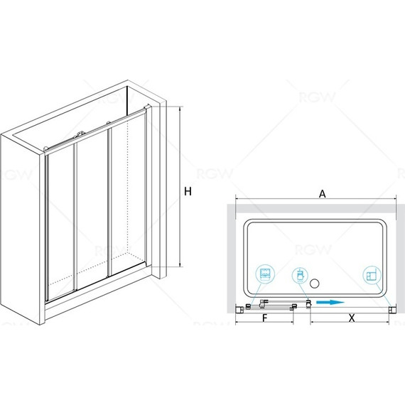 Душевая дверь RGW CL-11 130 см 04091130-11, хром/прозрачное - фото 3