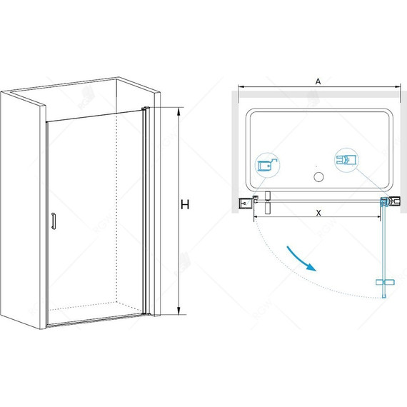 Душевая дверь RGW LE-03 80 см 06120308-11, хром/прозрачное - фото 3