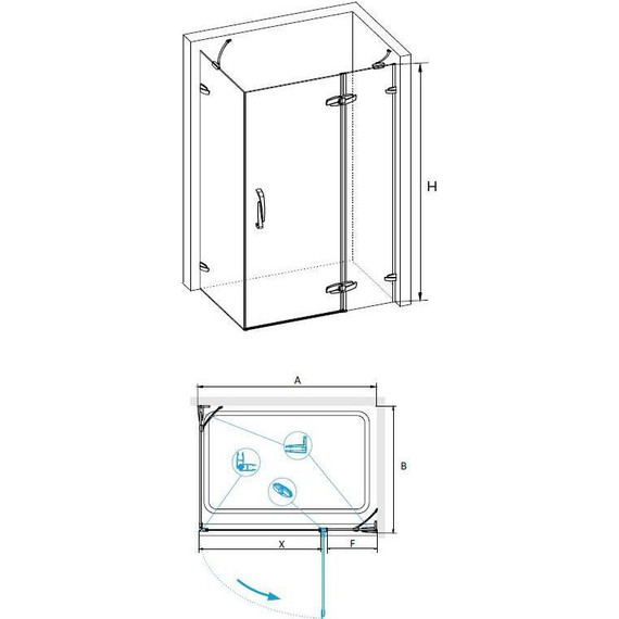Душевое ограждение RGW SA-41 120х80 см 02034182-11 (стекло 8 мм), хром/прозрачное - фото 7