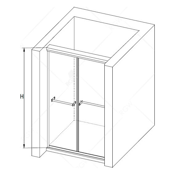 Душевая дверь RGW TO-10 200 см 01071020-11 (стекло 8 мм), хром/прозрачное - фото 4