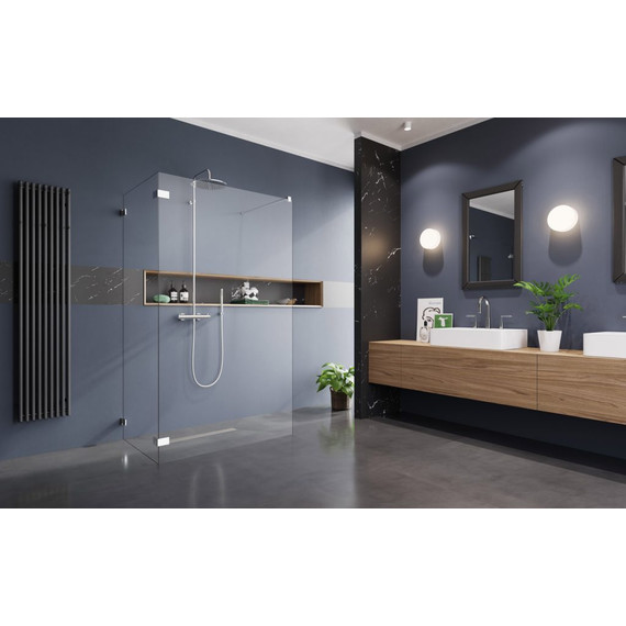 Душевое ограждение Radaway Euphoria Walk-in VI 130x80 см (стекло 8 мм), хром/прозрачное - фото 2