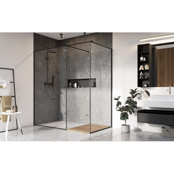 Душевое ограждение Radaway Modo New Black III Frame 110x80 см (стекло 8 мм), черный/прозрачное - фото 2