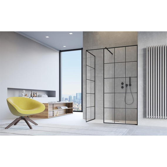 Душевое ограждение Radaway Modo X Black III Factory 120x90 см (стекло 10 мм), черный/прозрачное - фото 2