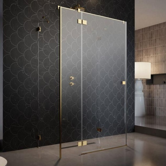 Душевое ограждение Radaway Essenza Pro Gold KDJ+S 120x90 см L, золото/прозрачное - фото 