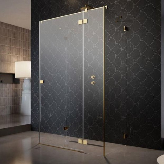 Душевое ограждение Radaway Essenza Pro Gold KDJ+S 110x80 см R, золото/прозрачное - фото 