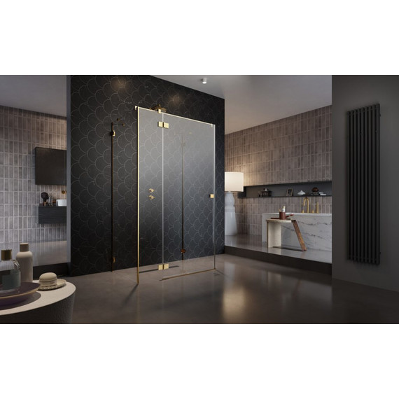 Душевое ограждение Radaway Essenza Pro Gold KDJ+S 100x80 см L, золото/прозрачное - фото 2