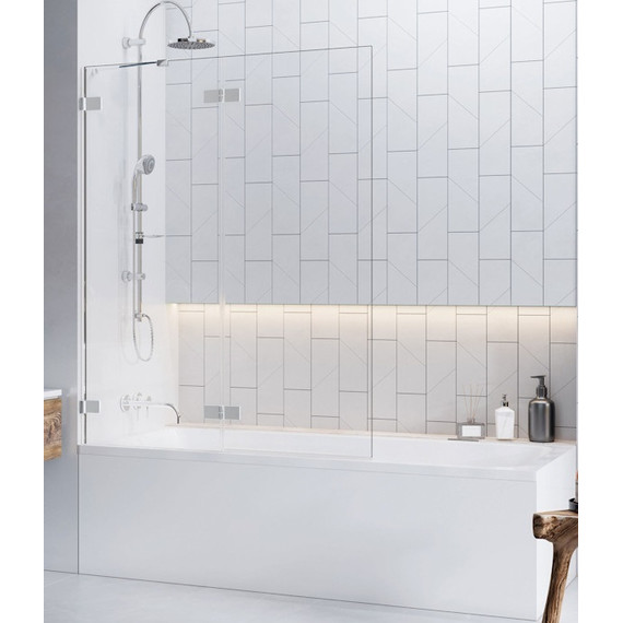 Шторка для ванны Radaway Euphoria PND II 140 см 10008140-01-01L (стекло 8 мм), хром/прозрачное - фото 