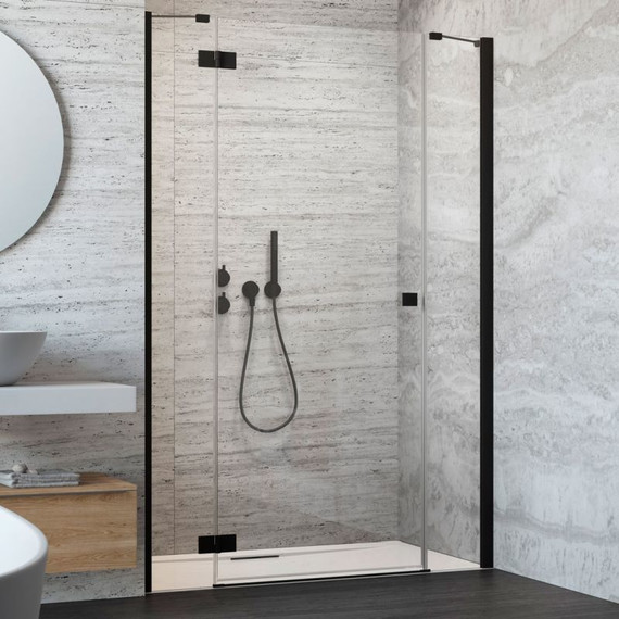 Душевая дверь Radaway Essenza New Black DWJS 140 см L, черный/прозрачное - фото 
