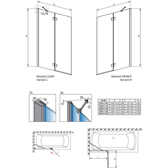 Шторка для ванны Radaway Essenza New Black PND II 120 см 10002120-54-01R, черный/прозрачное - фото, картинка 6 Шторка для ванны Radaway Essenza New Black PND II 120 см 10002120-54-01R, черный/прозрачное - фото 6