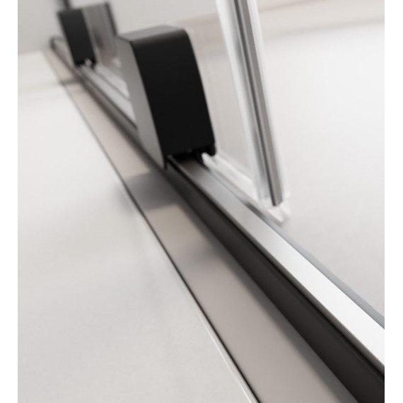 Душевая перегородка Radaway Furo Black Walk-in 90x200 см 10106488-54-01L (стекло 8 мм), черный/прозрачное - фото 4