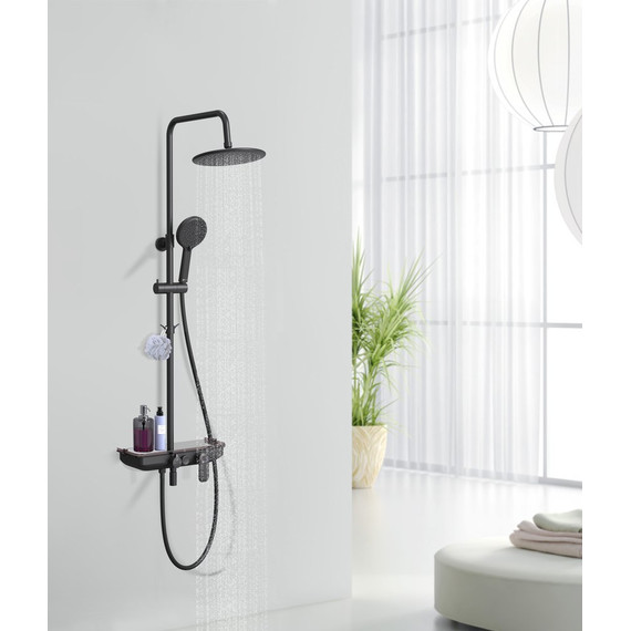 Душевая стойка Lemark Tropic LM7012BL, черный - фото 3