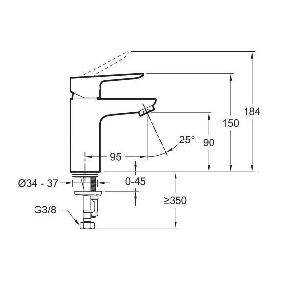 Набор смесителей 3 в 1 для ванны с коротким изливом Jacob Delafon Oscar E29847RU-BL, черный матовый - фото, картинка 7 Набор смесителей 3 в 1 для ванны с коротким изливом Jacob Delafon Oscar E29847RU-BL, черный матовый - фото 7
