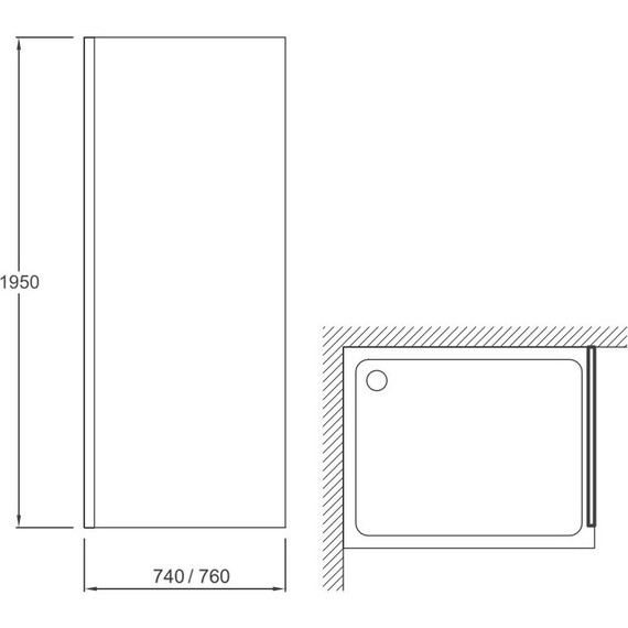 Боковая стенка Jacob Delafon Contra 80 см E22FC80-BL (стекло 8 мм), черный/прозрачное - фото, картинка 3 Боковая стенка Jacob Delafon Contra 80 см E22FC80-BL (стекло 8 мм), черный/прозрачное - фото 3