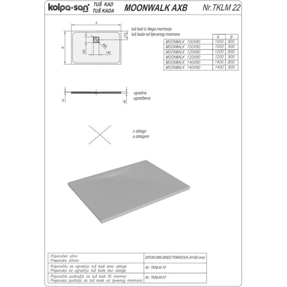 Мраморный поддон Kolpa-San Moonwalk 100x90 см - фото, картинка 4 Мраморный поддон Kolpa-San Moonwalk 100x90 см - фото 4