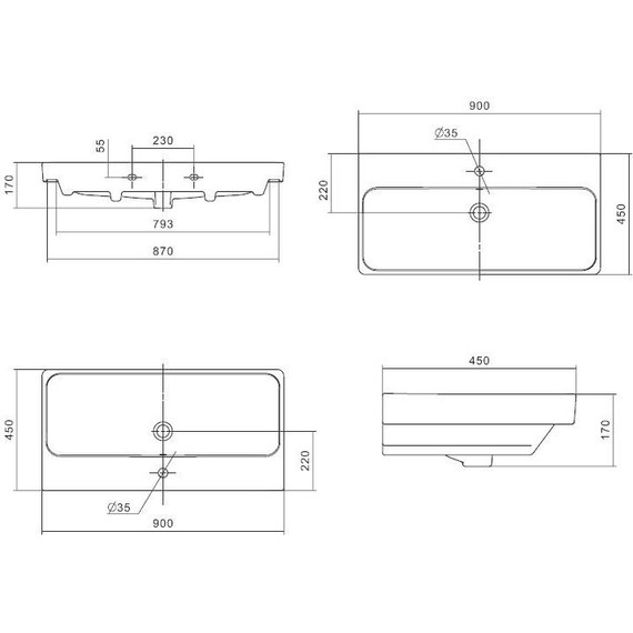 Тумба подвесная с раковиной Акватон Оливия 90 см 1A254401OLUG0, серый/дуб ойстер - фото 10