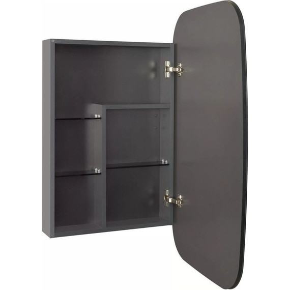 Зеркало-шкаф Акватон Сохо 60 см 1A258302AJA0R, графит - фото 6